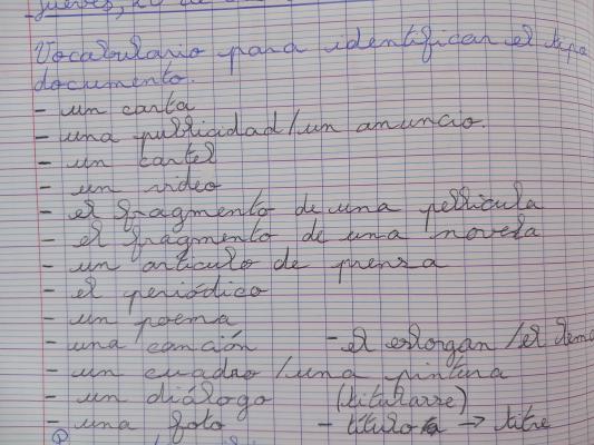 Vocabulaire pour types de documents quiz