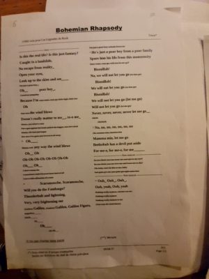 photo  Paroles de Bohemian Rhapsody quiz