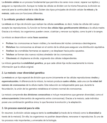 photo  División celular: mitosis y meiosis quiz