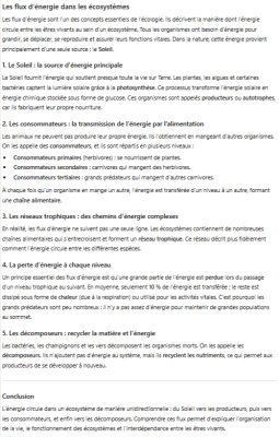 photo  Flux d'énergie dans les écosystèmes quiz