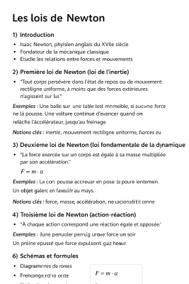 photo  Les lois de Newton expliquées quiz