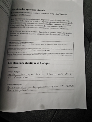 photo  Révision des systèmes vivants quiz