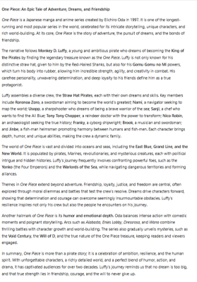 photo  One Piece: Adventure, Dreams, Friendship quiz