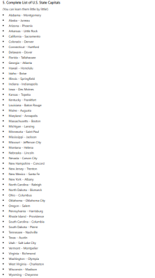 photo  U.S. State Capitals List quiz
