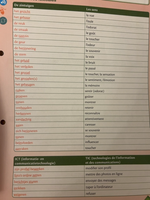 Quiz Dutch-French Vocabulary: Senses & ICT question 8 – Bikub Quiz